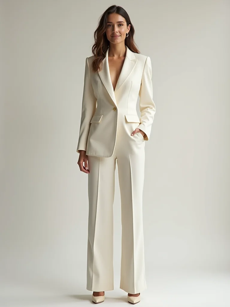 tailored wide leg winter ensemble