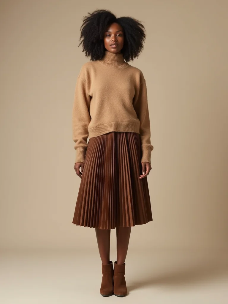 cashmere sweater with pleats