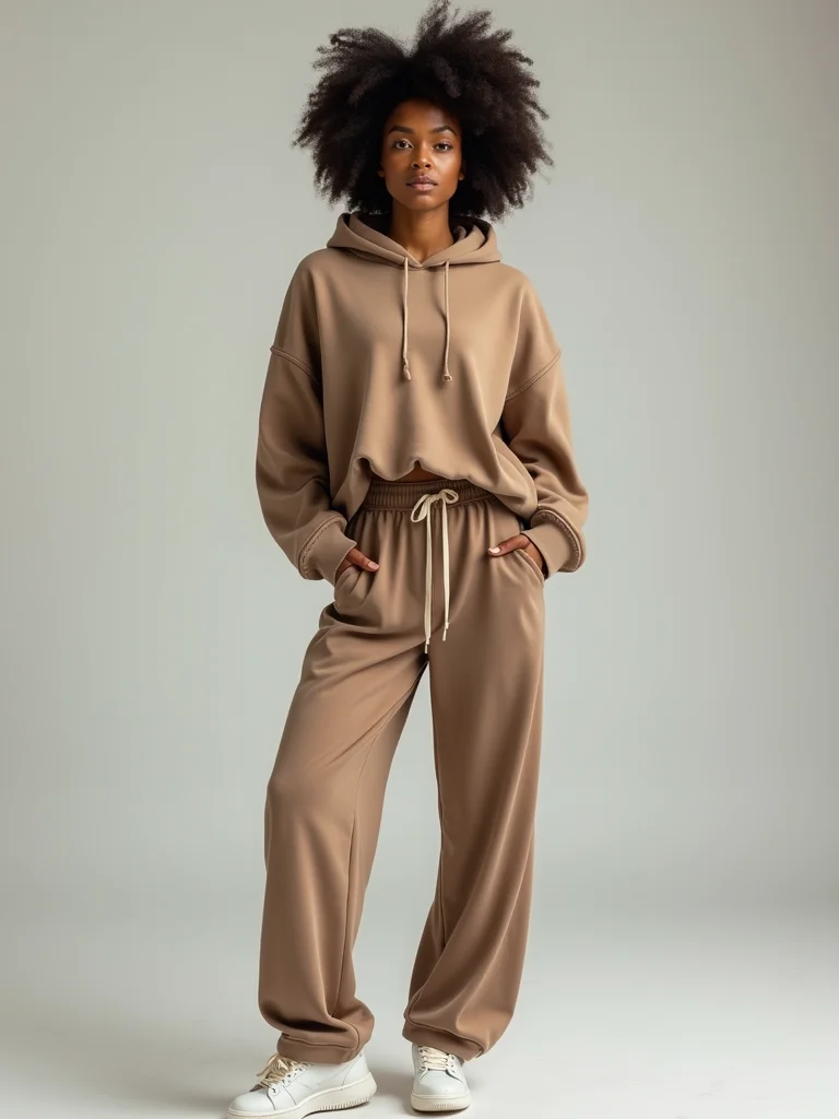 cropped hoodie with wide leg