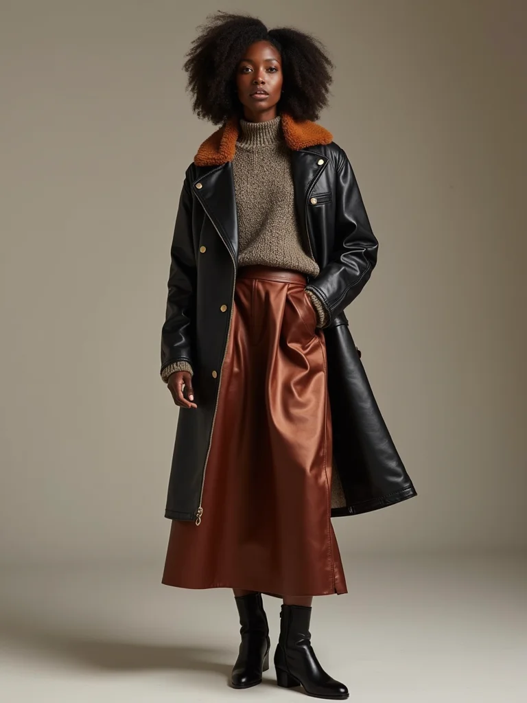 satin sheen meets cozy structure