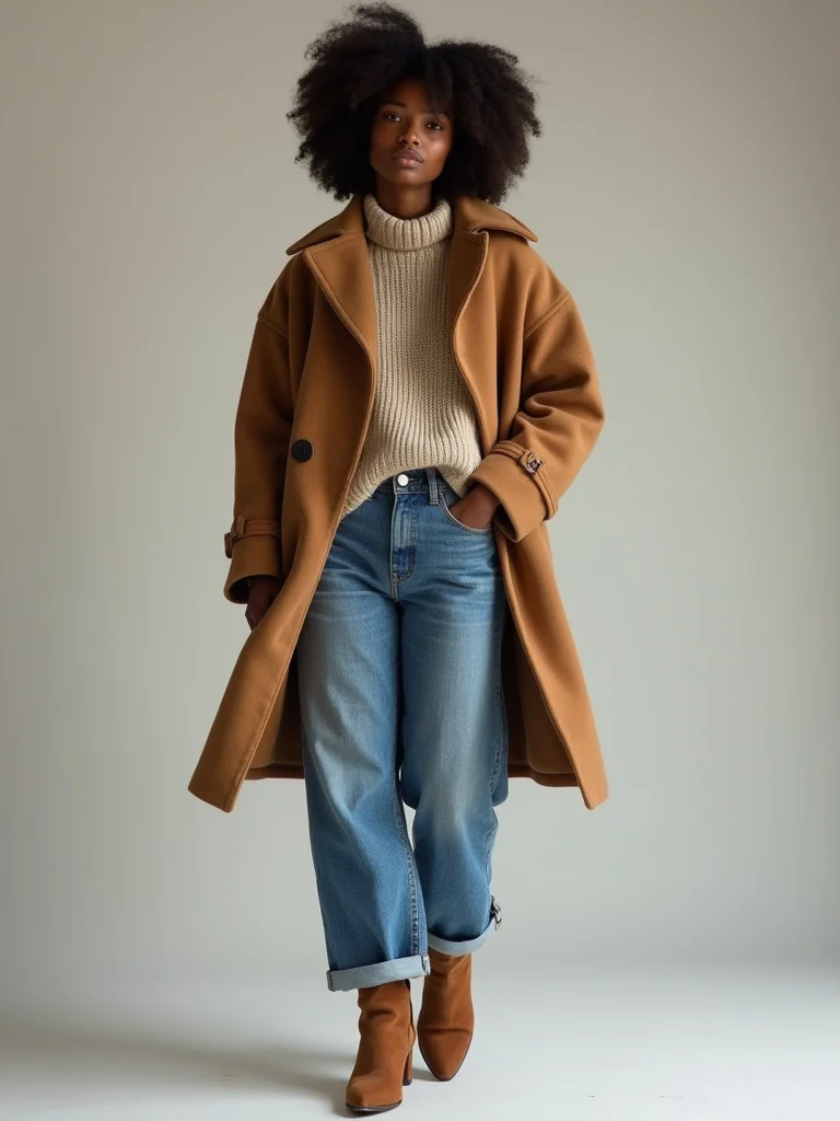 oversized coat cropped puffer