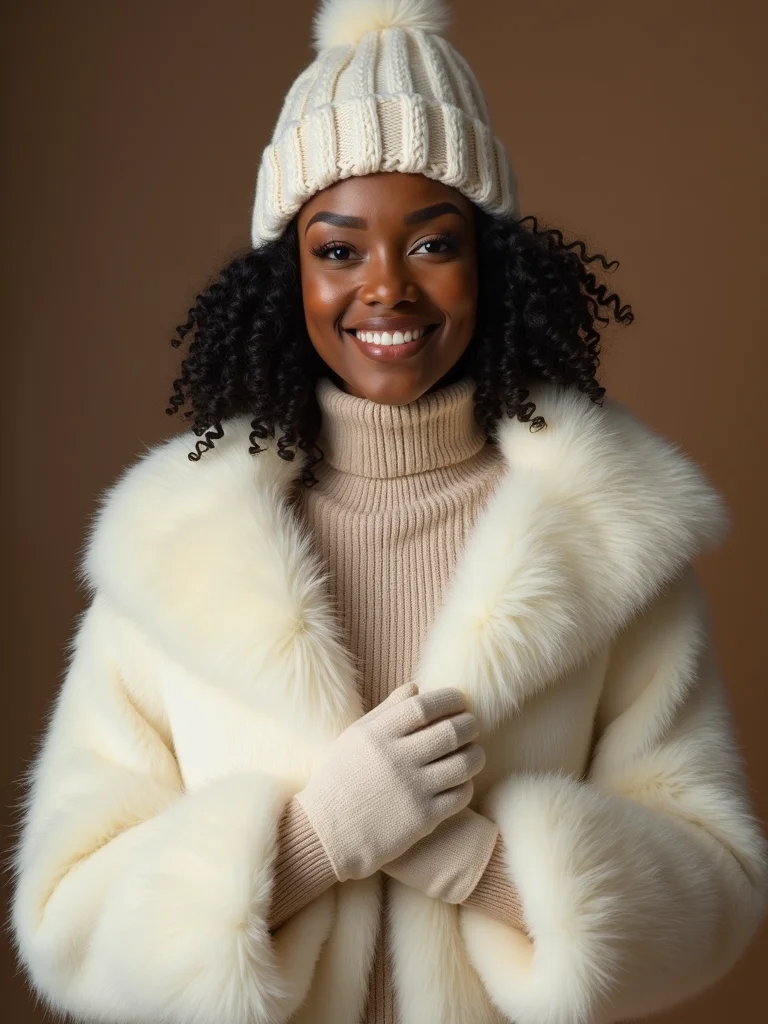 plush faux fur winter accessories