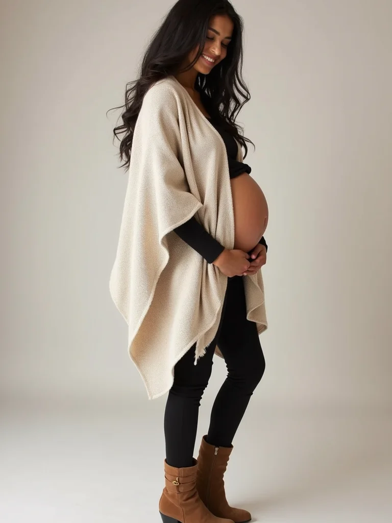 draped cozy neutral layering