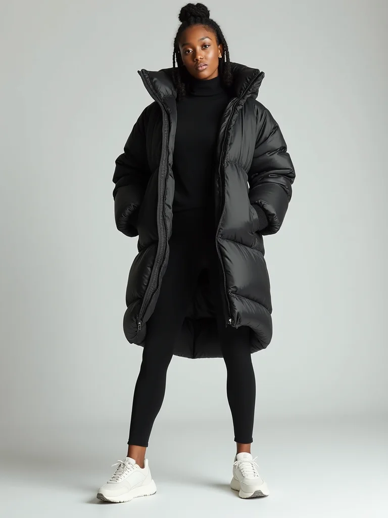 sculpted puffer sporty leggings
