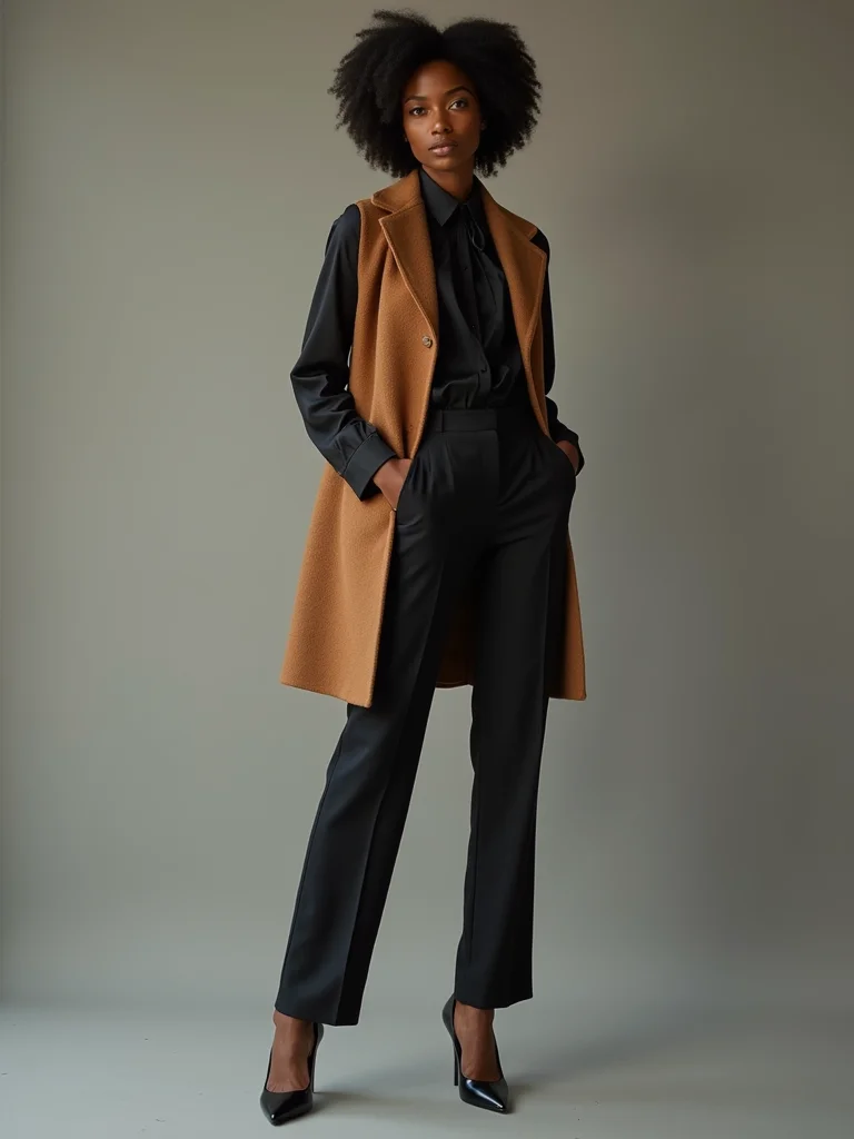 silk blouse under vest