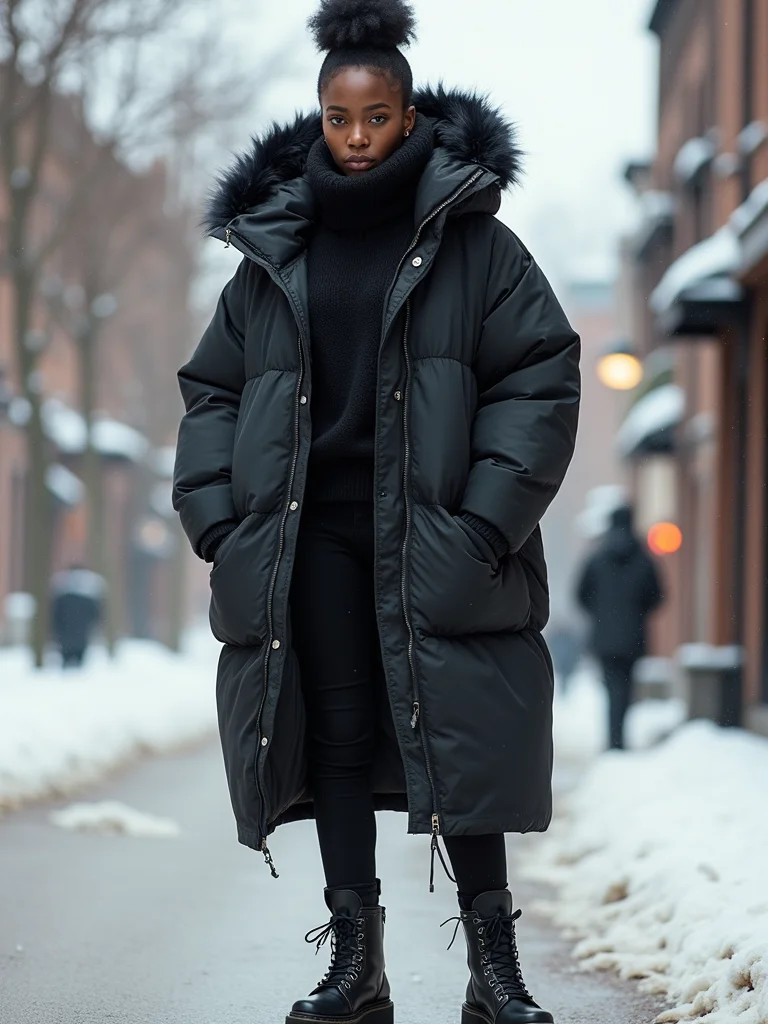 puffer layers textured combat boots