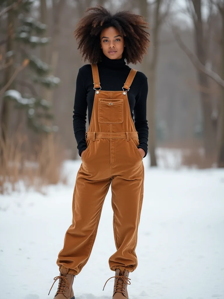 slim thermal with corduroys