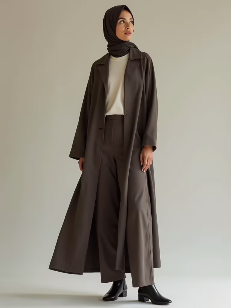 streamlined layered tunic ensemble