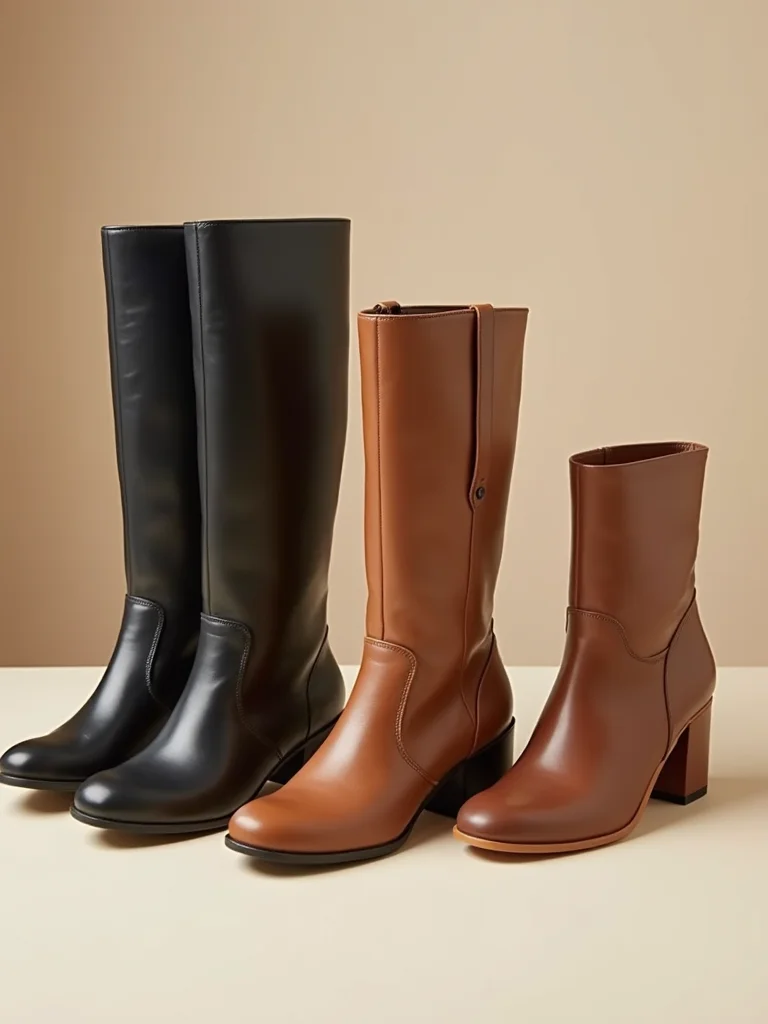 sleek refined versatile leather boots