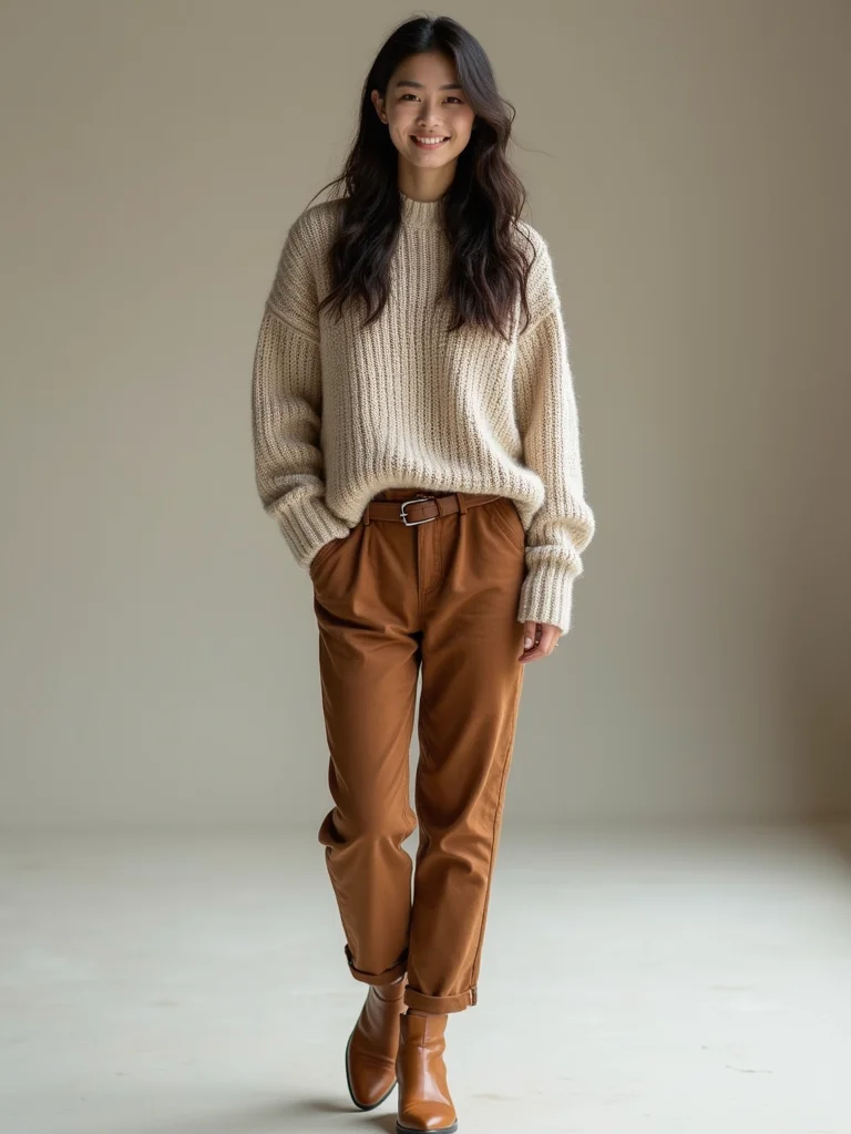 cozy sweaters boots belts