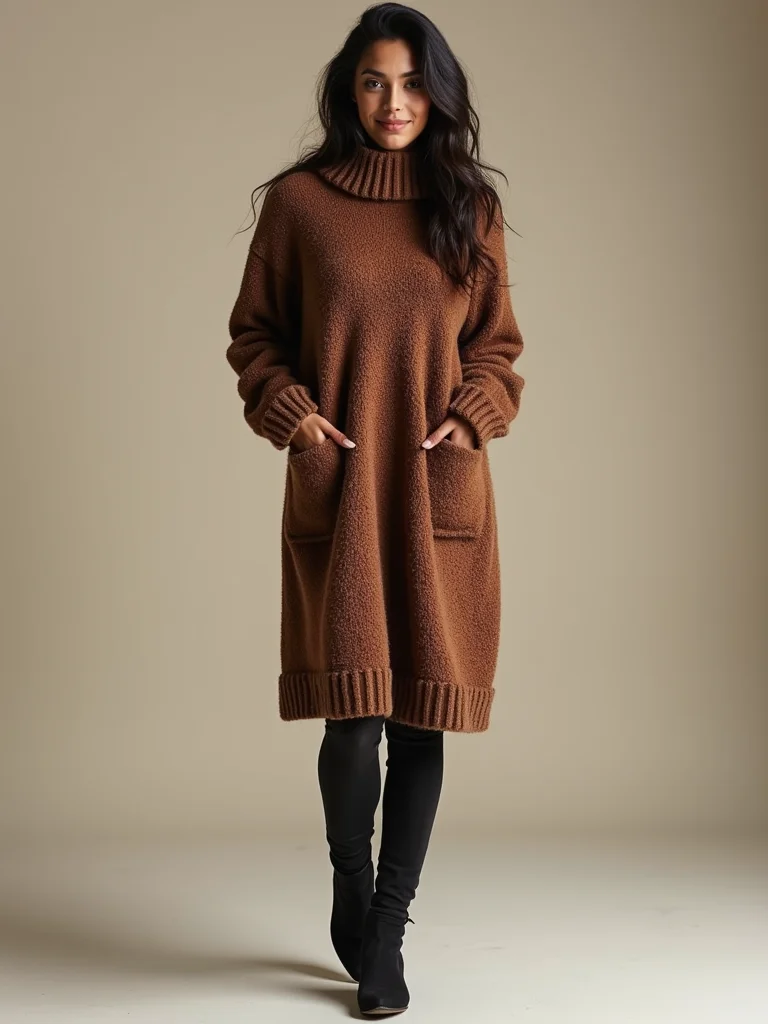 cozy dresses tights boots