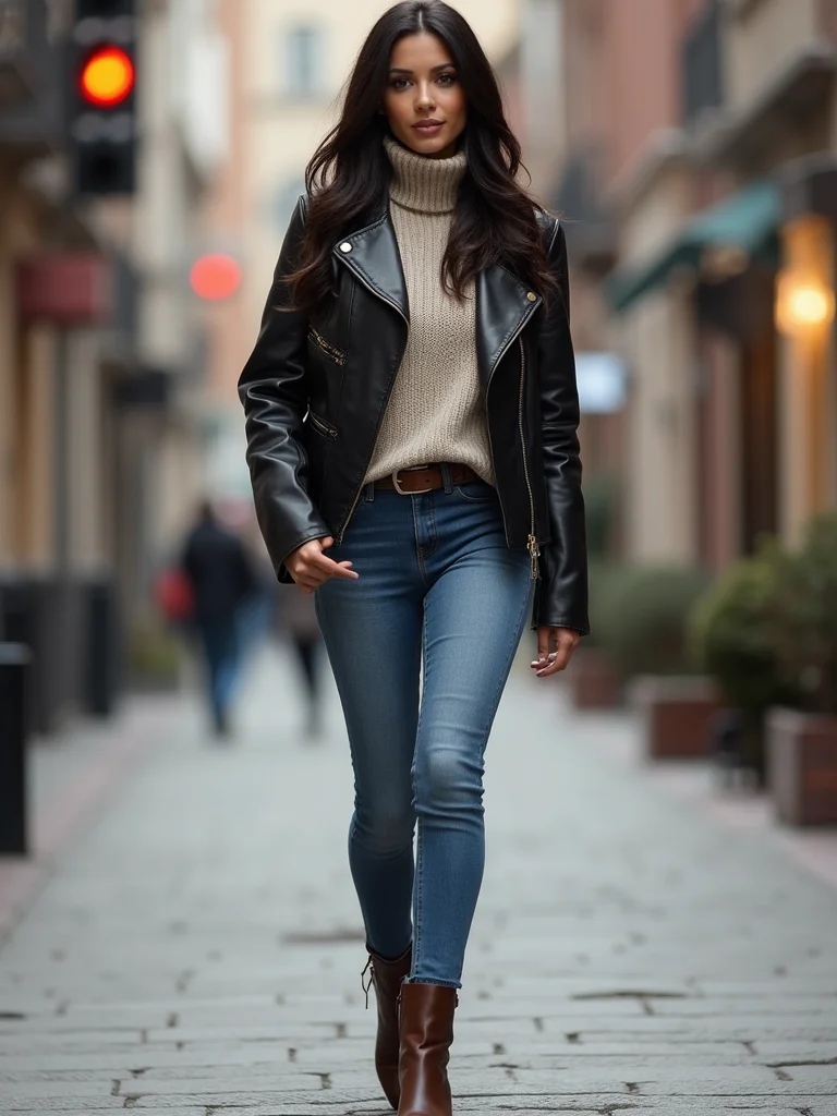 layered leather for warmth