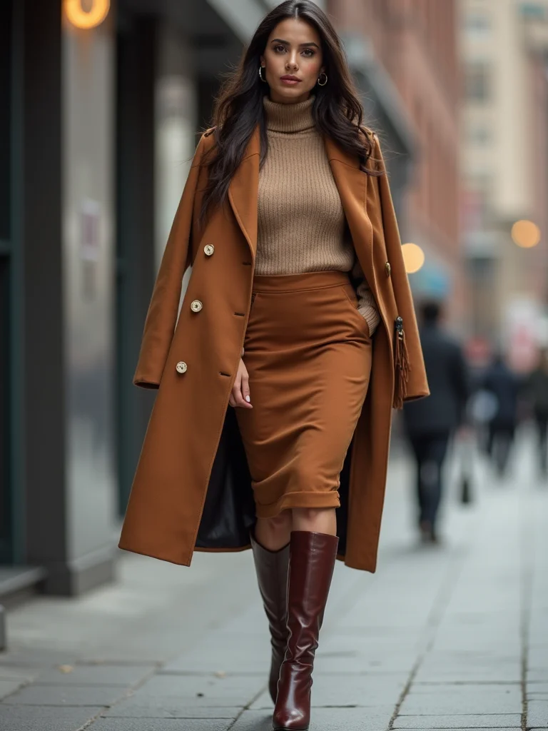 polished warm office skirts