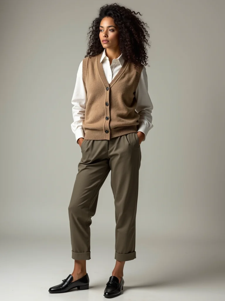layered smart casual winter styling