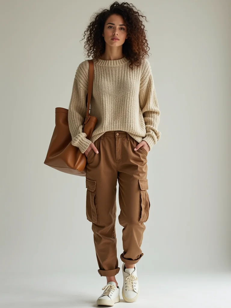 brown cargo weekend essentials