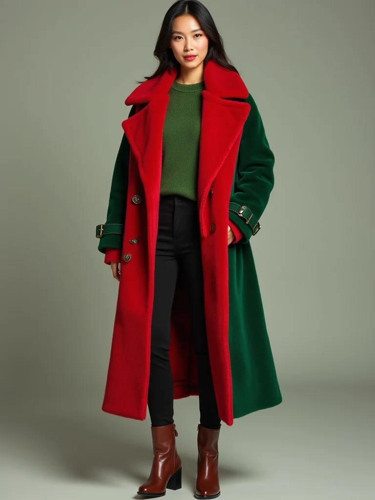 candy apple red evergreen coat