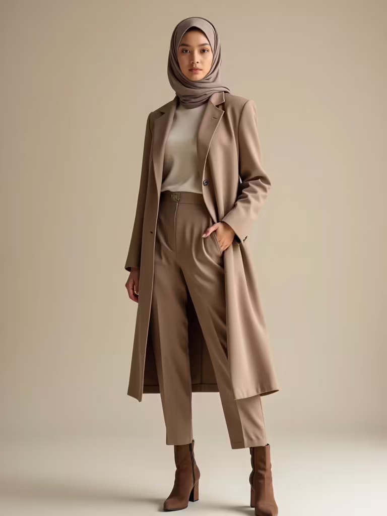 structured neutral winter officewear