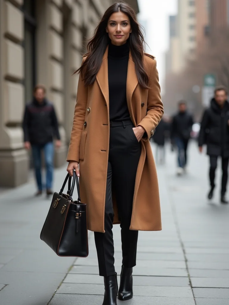 tailored wool coat ensemble
