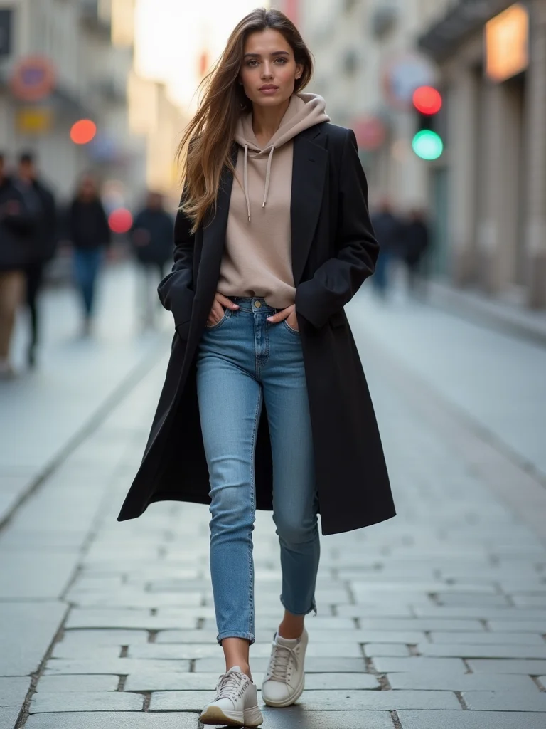 tailored blazer hoodie denim