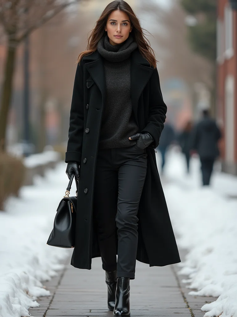 monogrammed gloves under coat