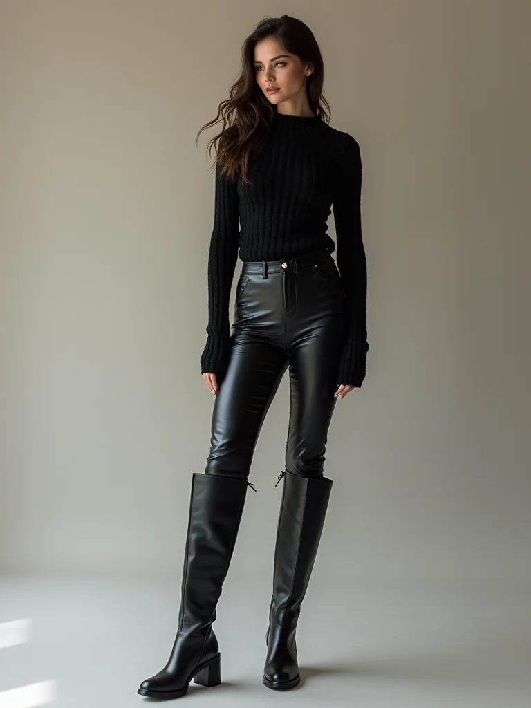 knee high boots elevate leggings