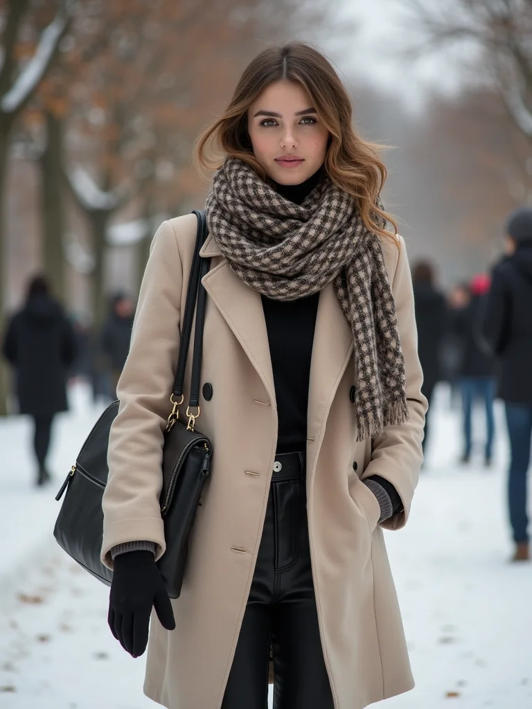 neutral layers bold scarf