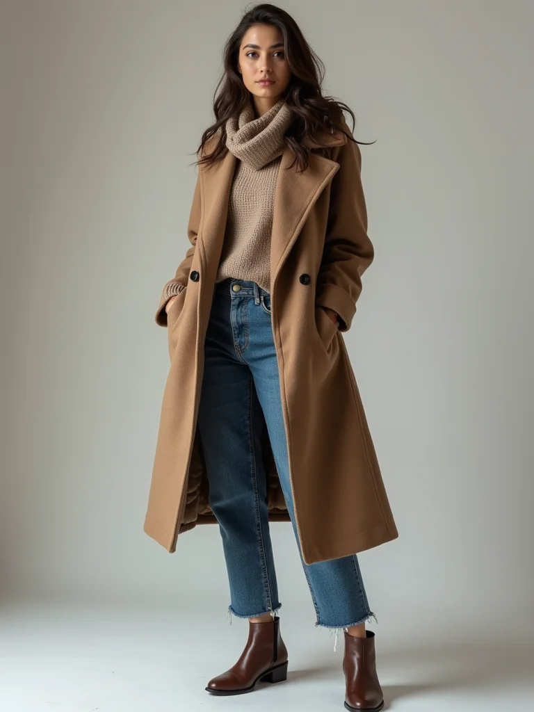 longline wool wrap coat