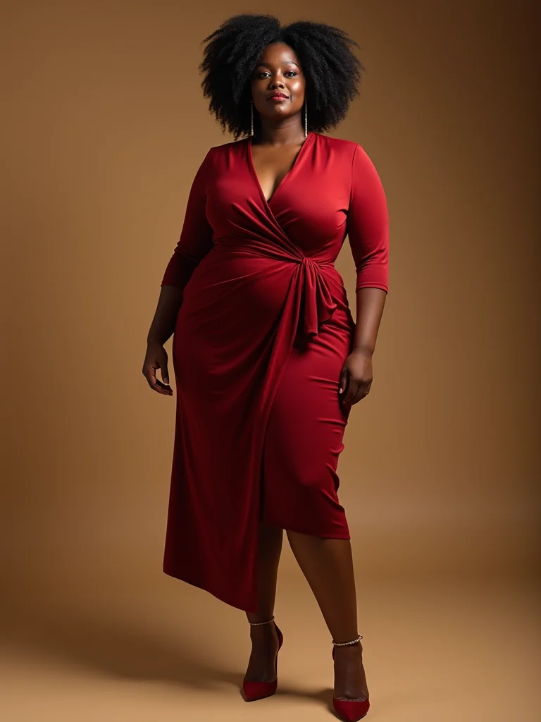 wrap dress sculpts curves