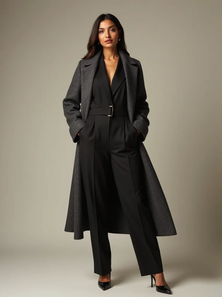 tailored jumpsuit with wrap
