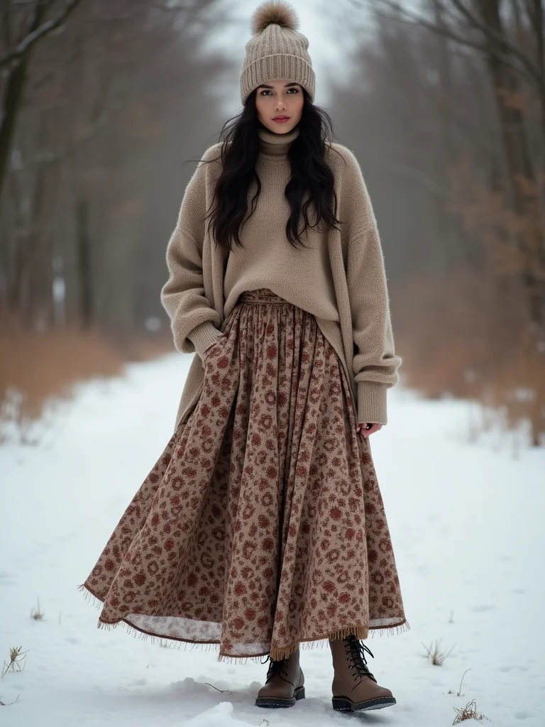 moody neutrals with prints