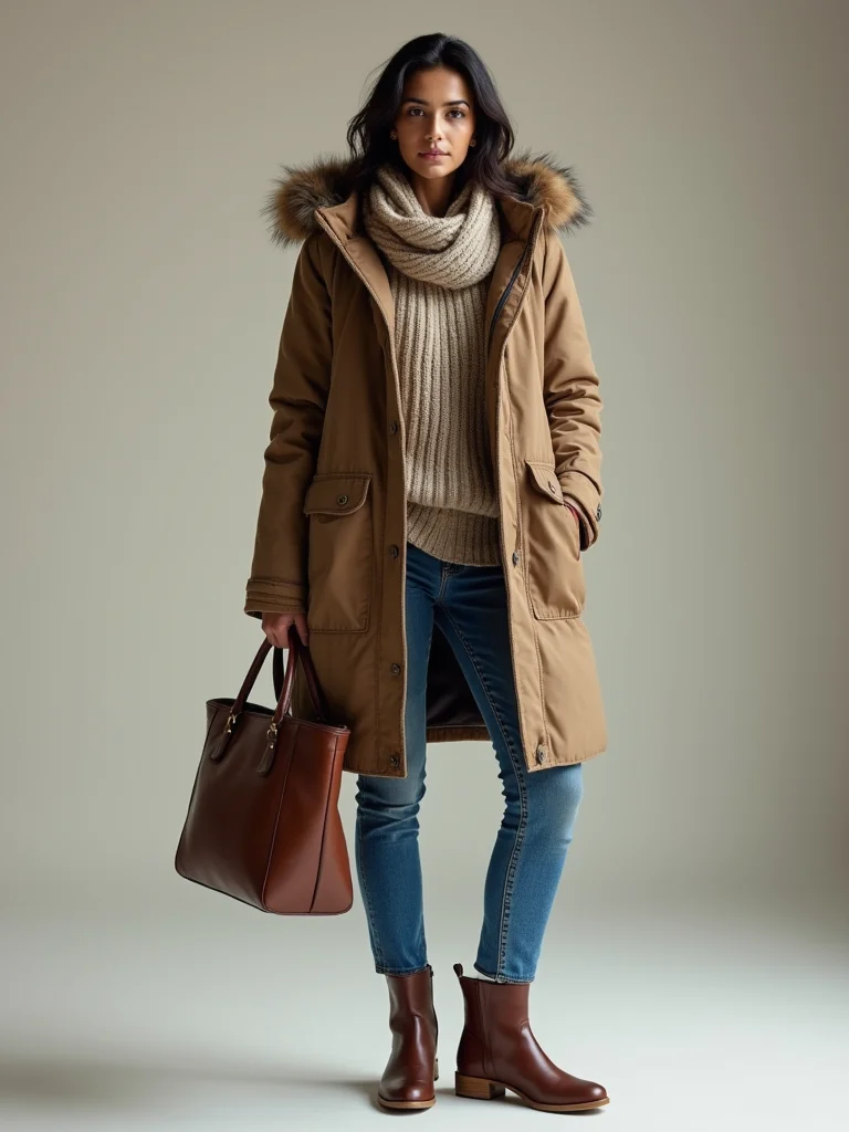 parka scarf compact travel layers