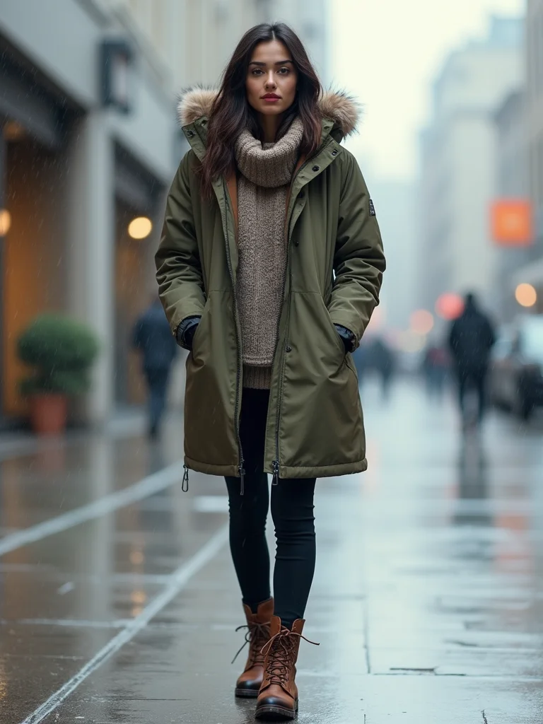 waterproof breathable layered parka