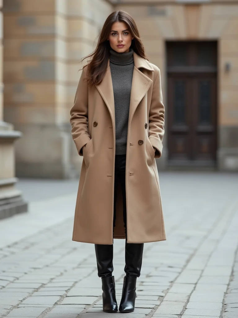 tailored neutral statement outerwear