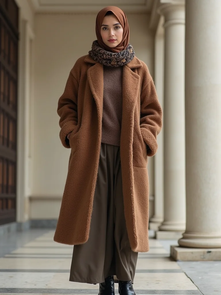 chunky knit meets silk