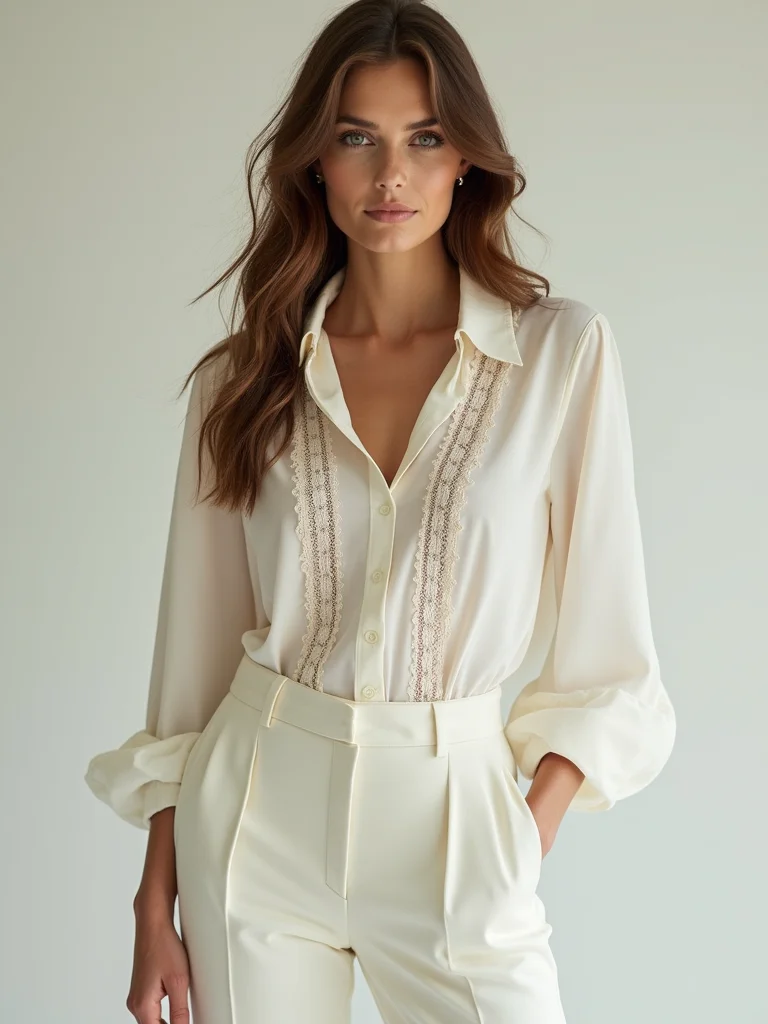 structured trousers feminine blouses