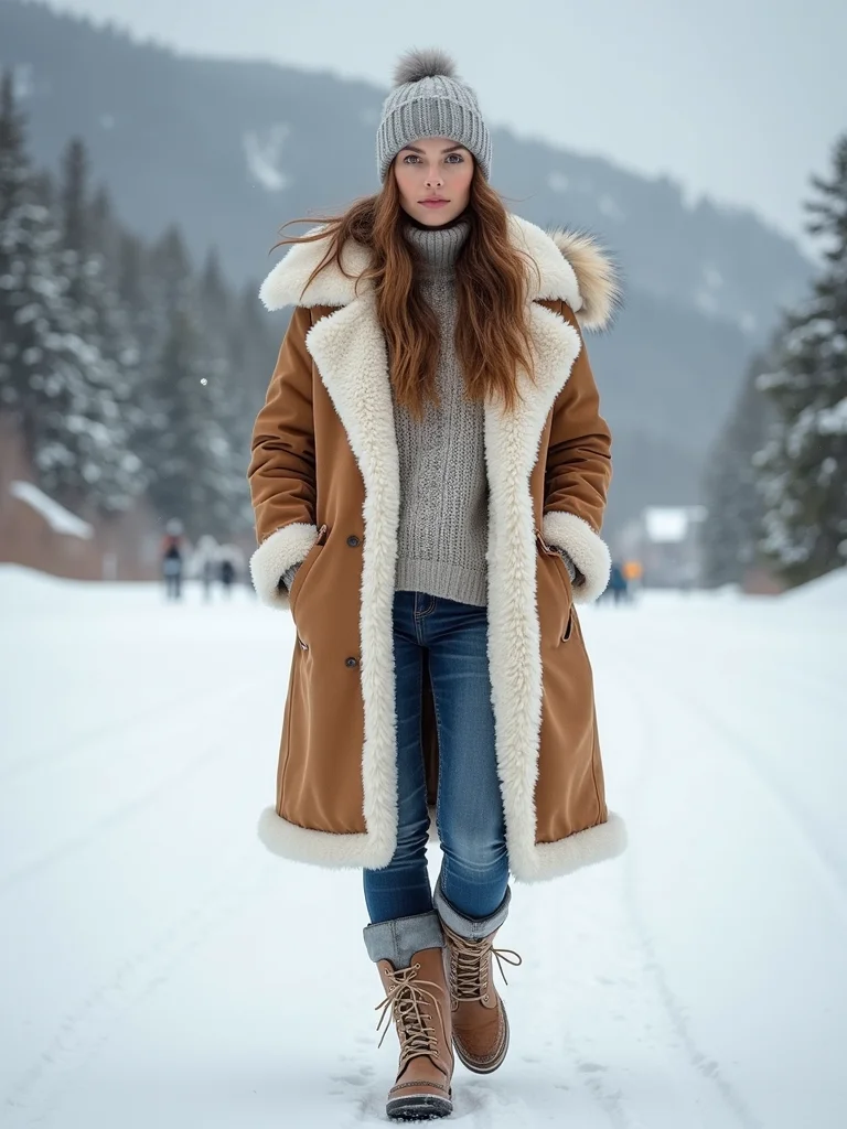 mountain luxe urban winter layering
