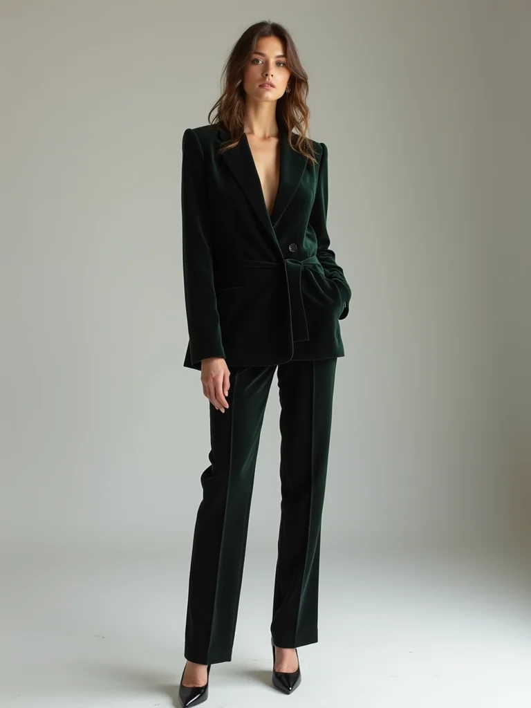 jewel toned tailored power suiting