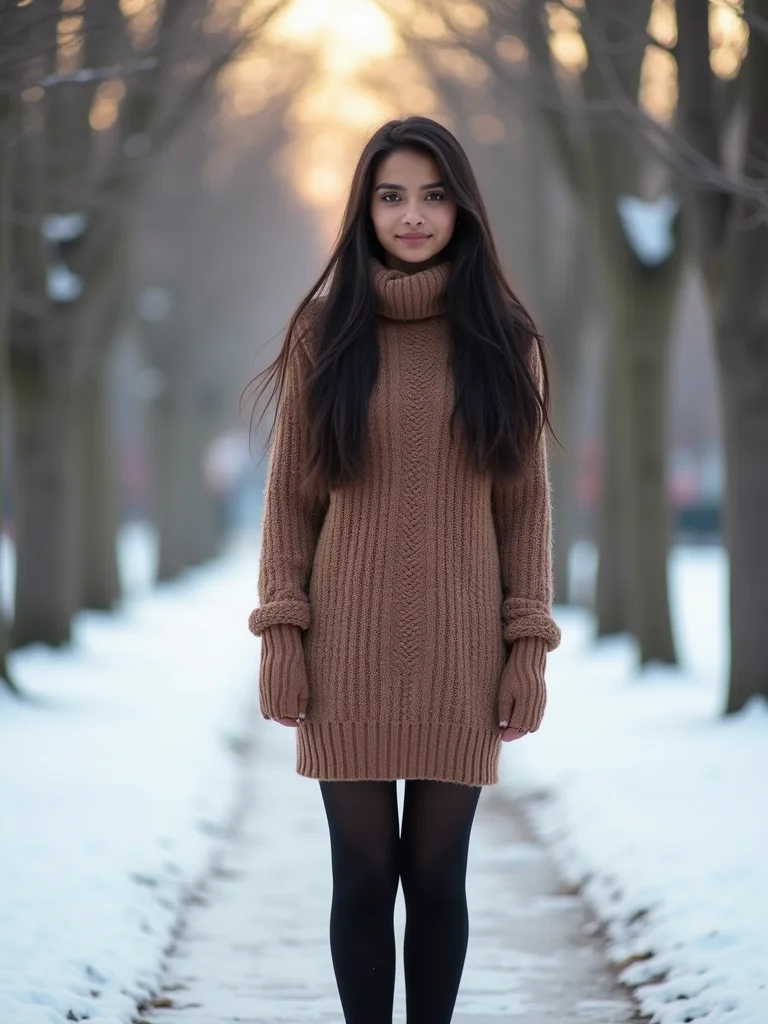 knit dress with tights
