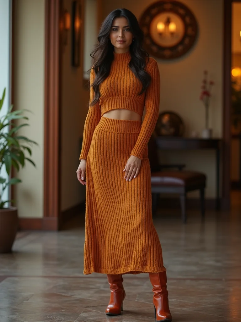 coordinated knit two piece sets