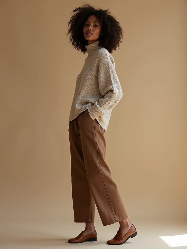 breathable textured brown linen pants