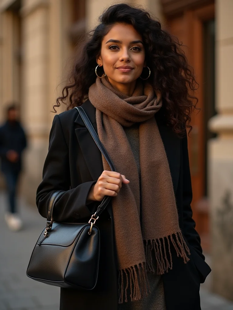 statement scarf insulated handbag