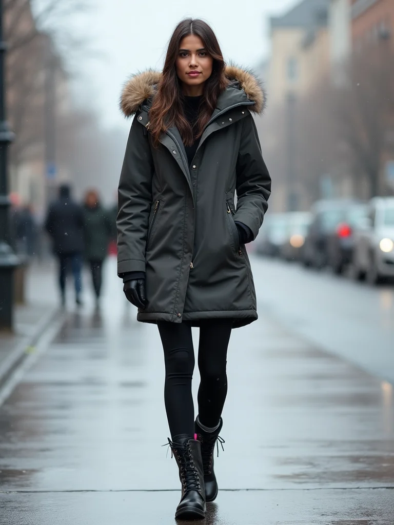 slim waterproof layered outerwear