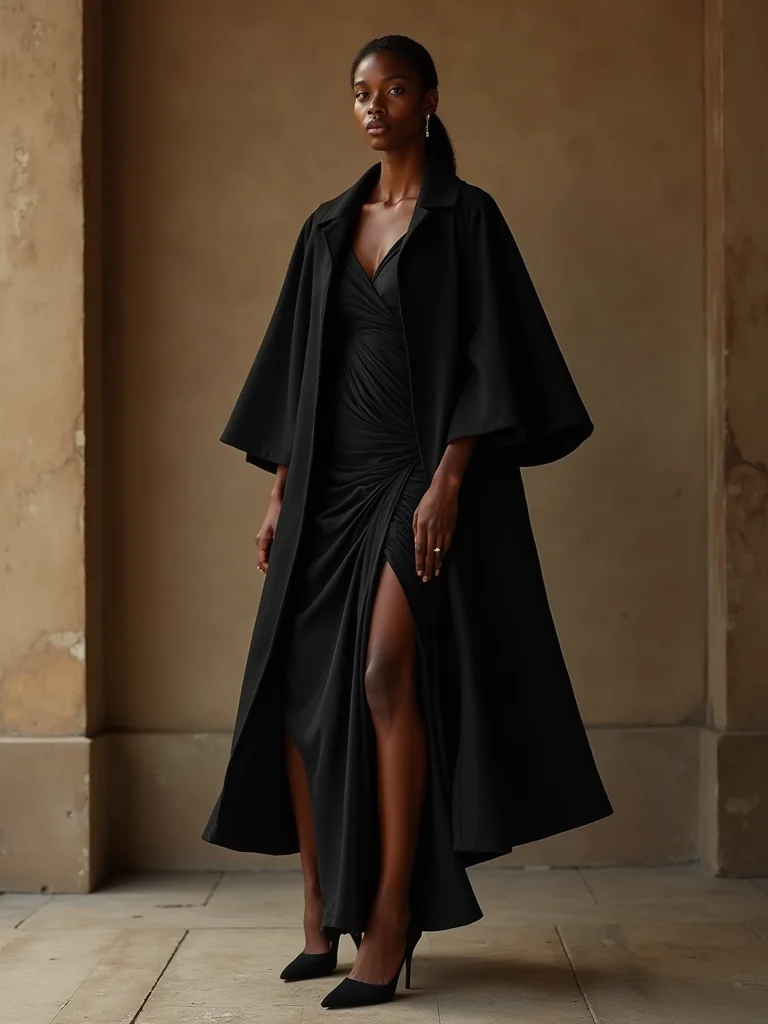 sculpted cape coats elevate evening