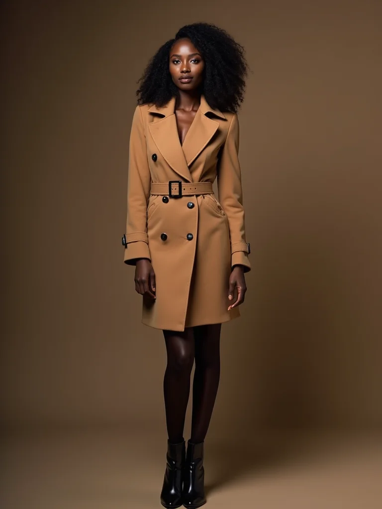 tailored coatdress with stockings