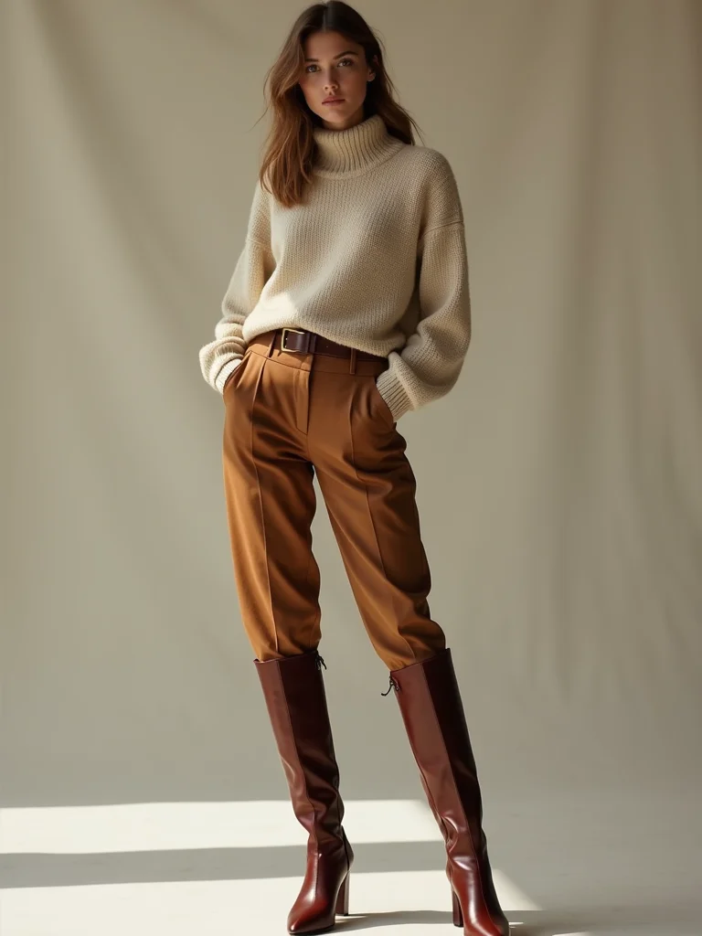 cropped pants with boots