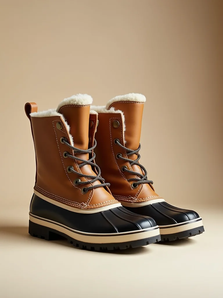 polished traction focused winter footwear