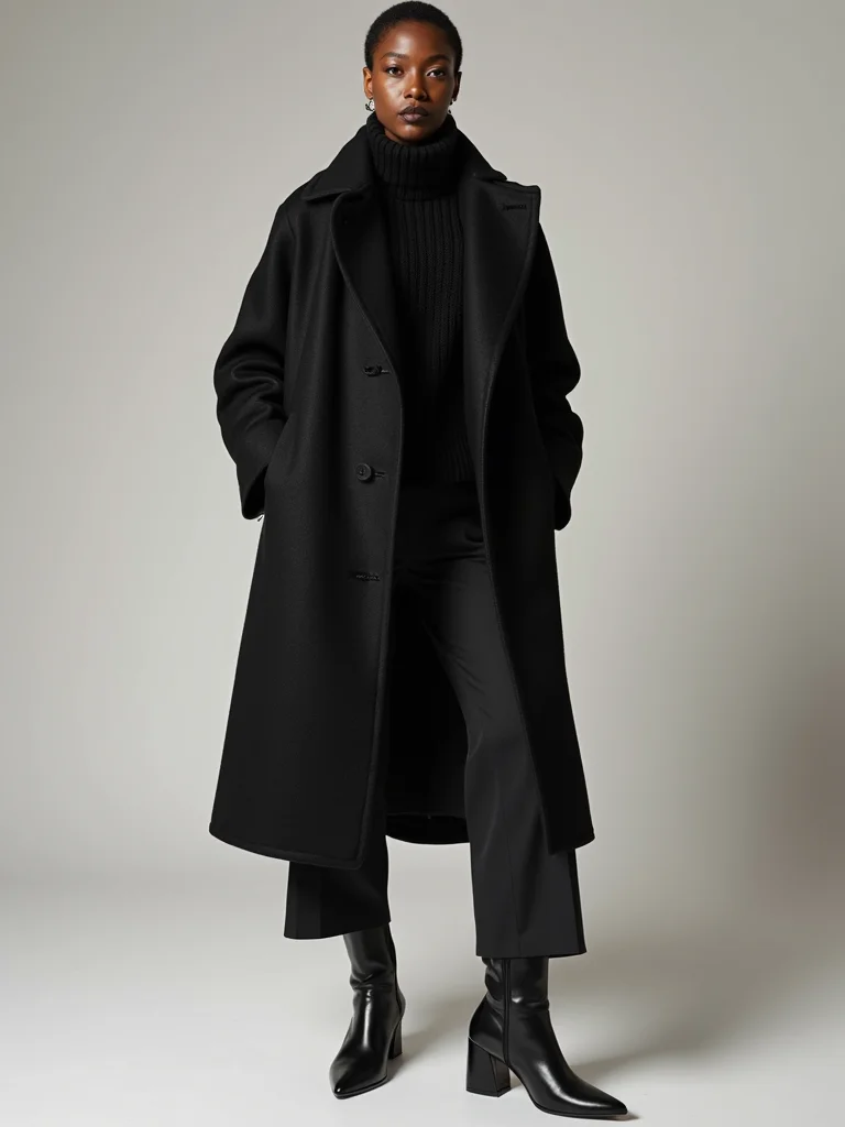 sleek monochrome layered textures