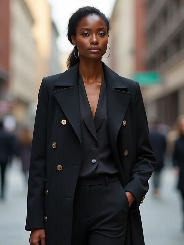 polished layered office to evening look