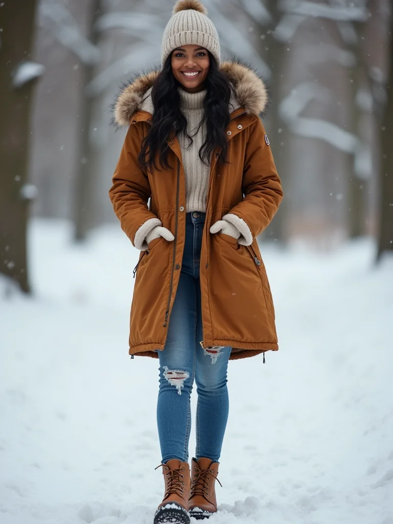 roomy parka snug accessories