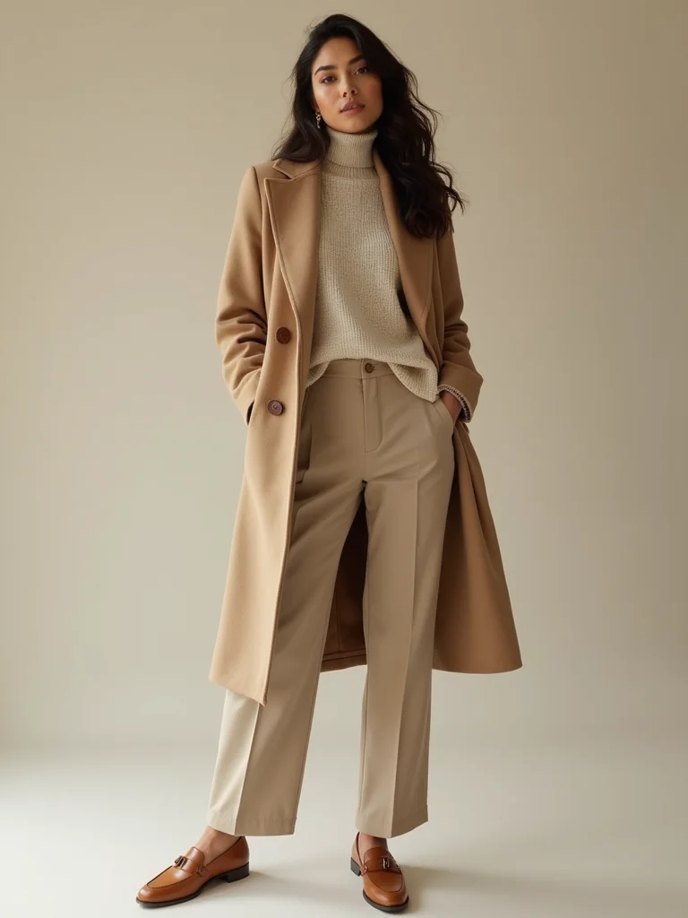 effortless tailored neutral weekend ensembles